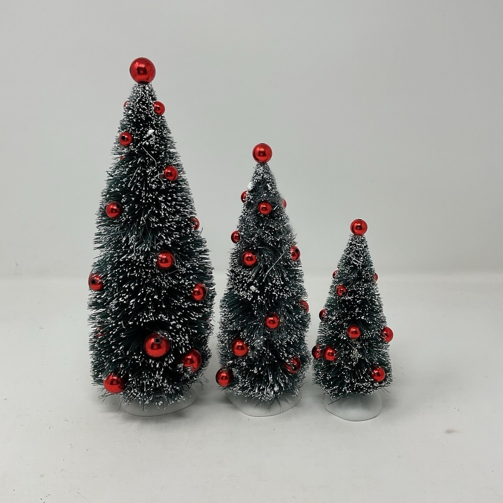 Dept 56 Village Accessories Vintage Sisals Set Of 3 Trees 4030896 Christmas #2